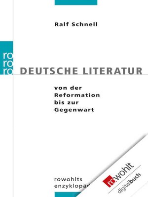 cover image of Deutsche Literatur von der Reformation bis zur Gegenwart